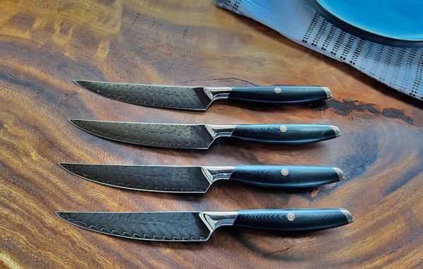 F.N. Sharp Damascus Steak Knives Hot on Sale