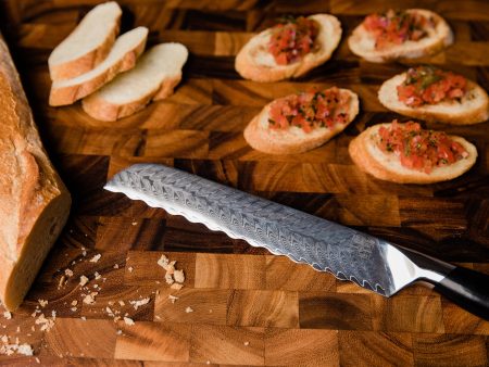 F.N. Sharp Damascus Steel Bread Knife Sale