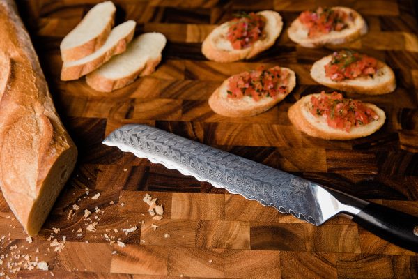 F.N. Sharp Damascus Steel Bread Knife Sale