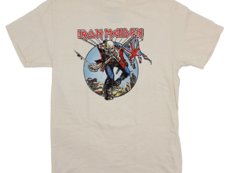 Iron Maiden Trooper Circle Natural T-Shirt Fashion