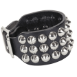 3 Row Cone Stud Leather Wristband Supply