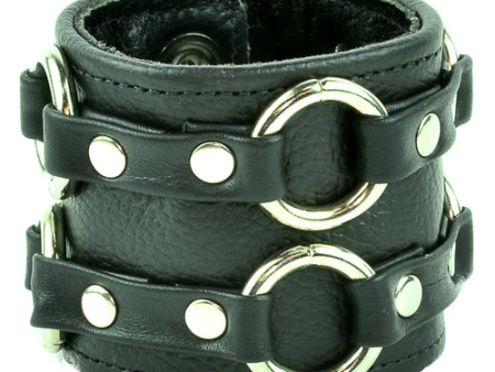 2 RING STRAP LEATHER Wristband Supply