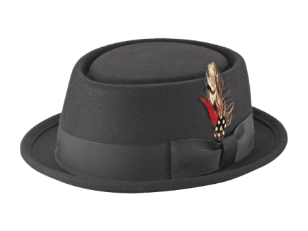 Wool Felt Pork Pie Fedora by New York Hat Co. For Sale