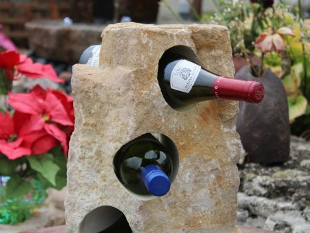 Stone Wine Bottle Holder W111 SOLD Sale