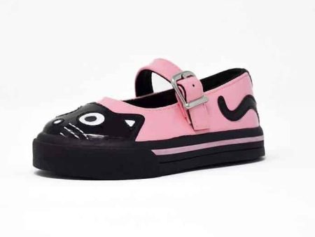 TUK Pink Kitty Mary Jane Toddler Sneaker A9726 Hot on Sale