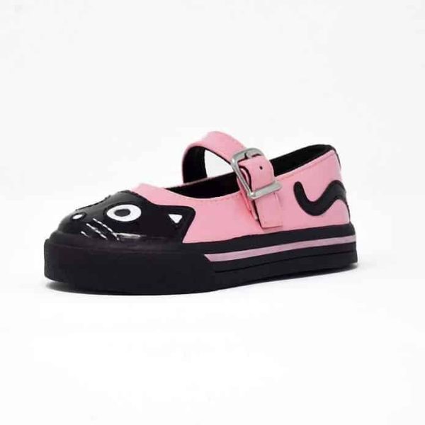 TUK Pink Kitty Mary Jane Toddler Sneaker A9726 Hot on Sale