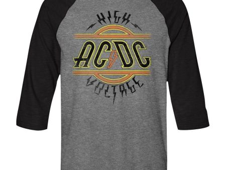 ACDC High Voltage Baseball Tee Cheap