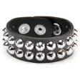 2 Row Cone Stud Wristband Hot on Sale