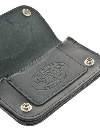 Lucky 13 Wallet Rat Rod 6  Bi-Fold w Chain For Cheap