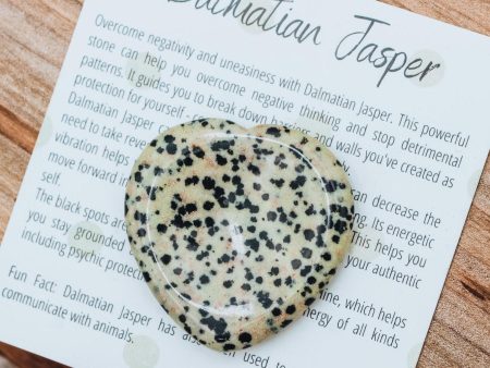 Dalmatian Jasper Worry Stone - for forgiveness and letting go Hot on Sale