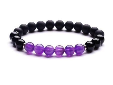 Peace of Mind Amethyst Beaded Bracelet – Stress Relief and Mental Health Support For Discount