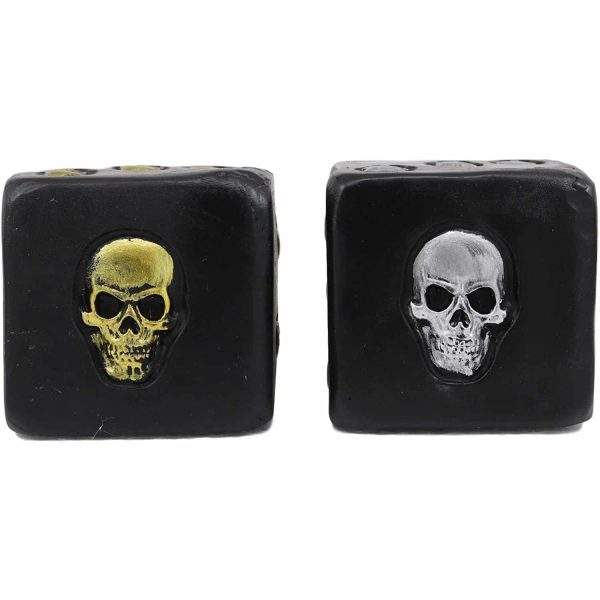 Silver and Gold Skull Dice Set on Sale