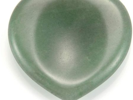 Green Aventurine Heart Worry Stone - for unresolved conflicts, heartache and trauma For Sale