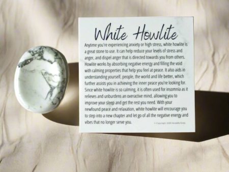 White Howlite Worry Stone – Calm Your Mind and Find Inner Peace For Discount