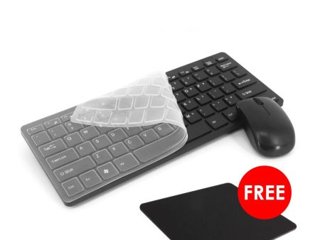 2.4GHz Wireless Mini Keyboard and Mouse Combo with Free Mouse Pad Hot on Sale